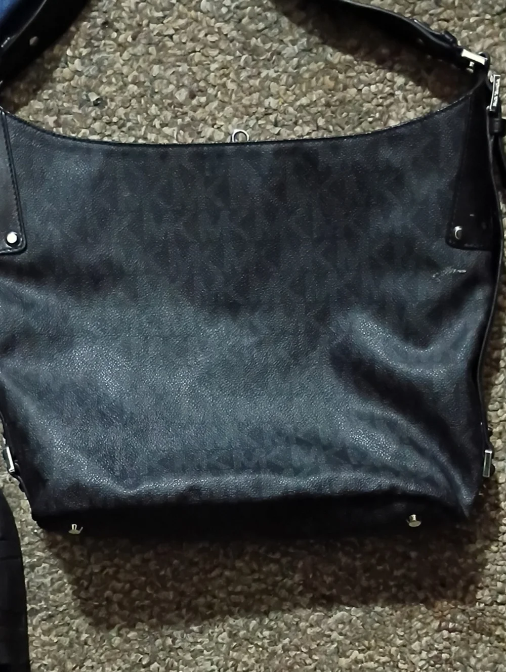 Michael Kors Black MK Logo Messenger Bag